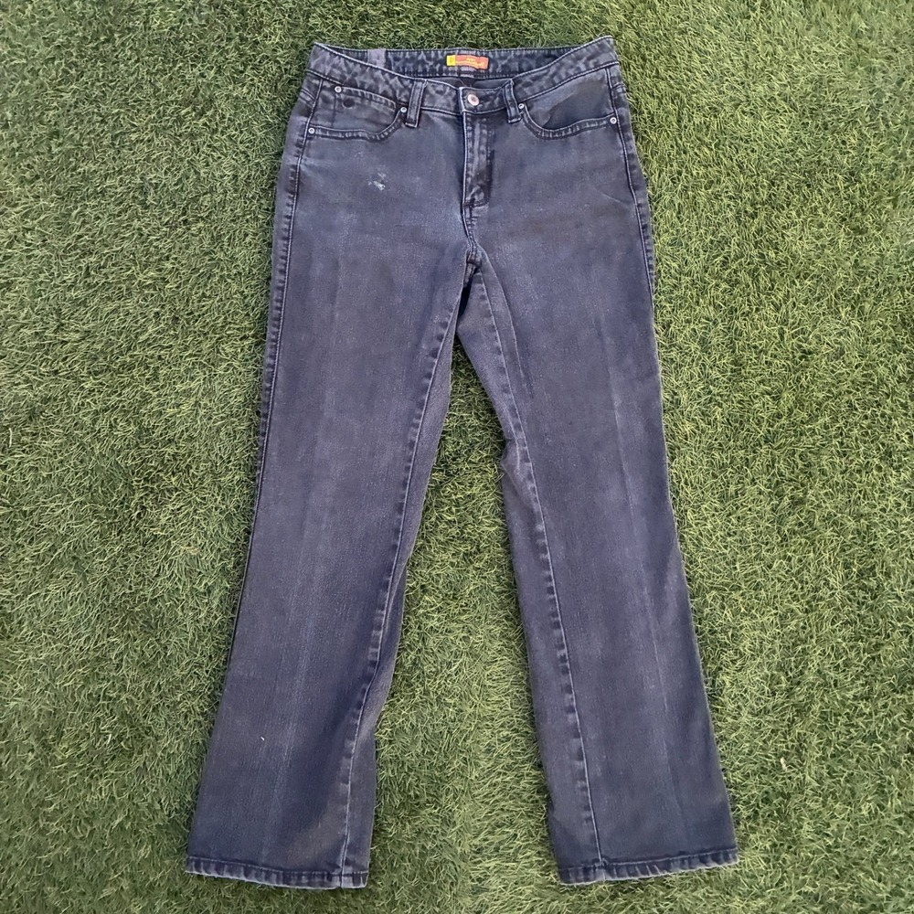 Wrangler Aura Denim Jeans Women's 8 30x30 Black Straight Leg Y2K 90s Classic